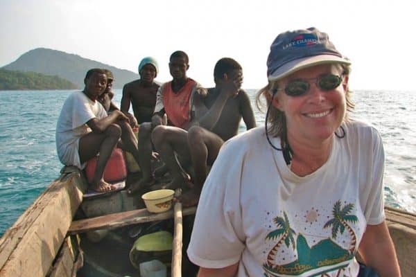 Megan Epler Wood With Locals in Sierra Leone, 2005
