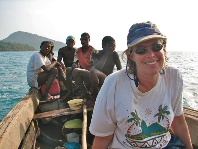 Megan Epler Wood With Locals in Sierra Leone, 2005