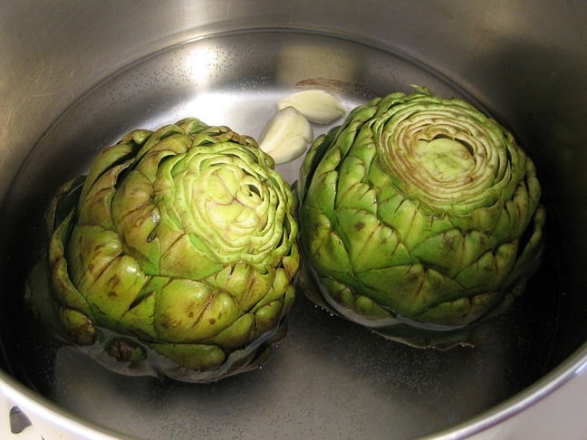 artichokes-cooking