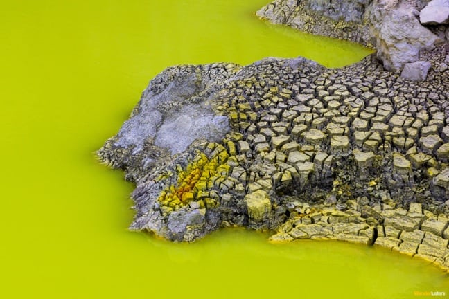 Close up of Devil’s Bath, New Zealand