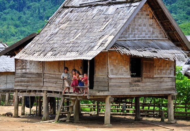 H’mong and Khmer Village near Muang Ngoi